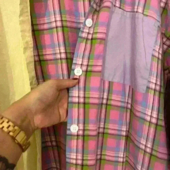 Shein flannel button-down top - Picture 2 of 6